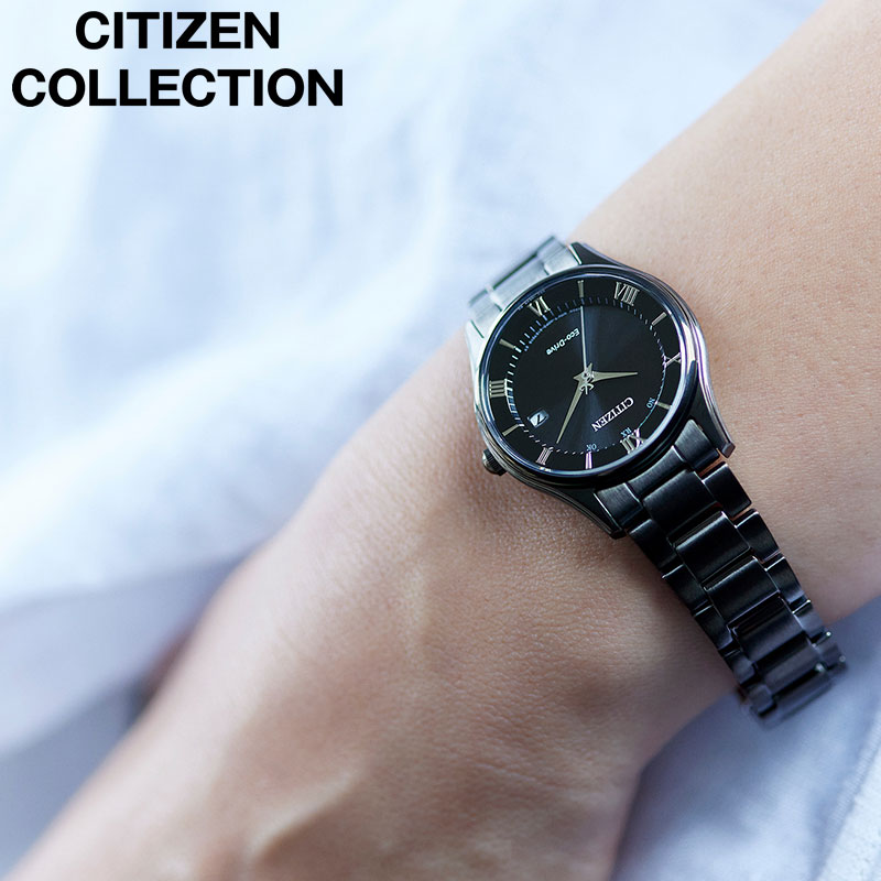 Rakuten - 【6,500円引き】【14%OFF】 シチズン NIGHT COLOUR EDITION 腕時計 シチズンコレクション ナイトカラー エディション CITIZEN CITIZEN COLLECTION レディース ブラックグレー 時計 ソーラー ES0004-51E ソーラー電波時計 人気 おすすめ おしゃれ ブランド プレゼント