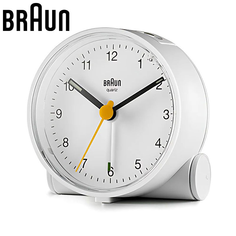 ブラウン 置時計 アナログ アラームクロック BRAUN ブラウン置時計 BC01W ANALOG ARALM CLOCK ホワイト 目覚まし時計 クオーツ(静音設計) BC01W 人気 おすすめ おしゃれ ブランド プレゼント ギフト【正規品】