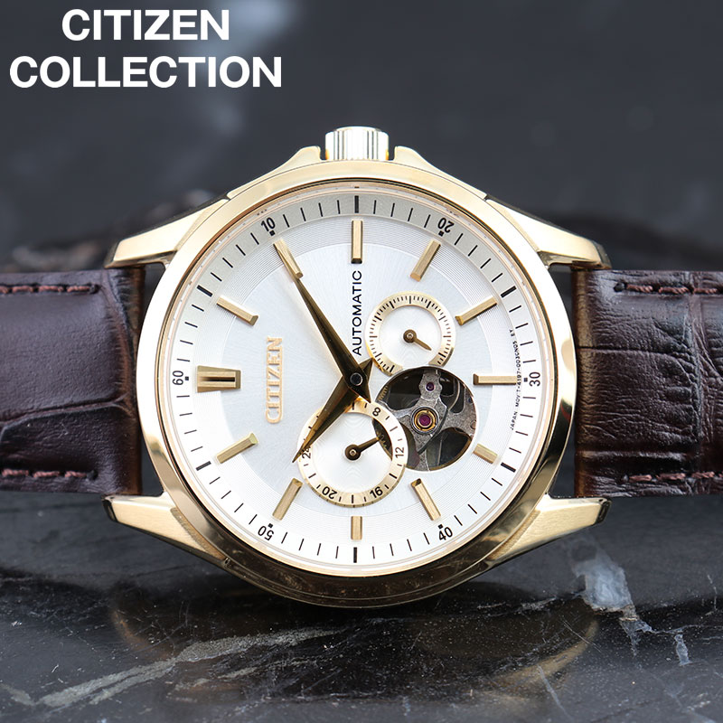 樂天商城 - 【最大10,200円引き】【20％OFF】 シチズン 腕時計 シチズンコレクション CITIZEN CITIZEN COLLECTION メンズ ホワイト ブラウン 時計 機械式 自動巻き NP1013-02P 人気 おすすめ おしゃれ ブランド プレゼント ギフト【正規品】