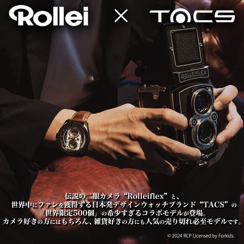 タックス 腕時計 ツインレンズ × ローライフレックス TACS TWINLENS × Rolleiflex メンズ グレー ブラウン 時計 機械式 自動巻き TS2002G 人気 おすすめ おしゃれ ブランド プレゼント ギフト【正規品】 watch-lab-10143845 腕時計を探すならウォッチラボ サンプル画像3