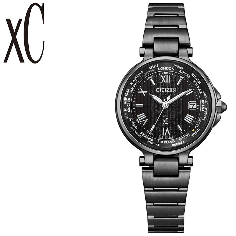 Rakuten - 【最大14,400円引き】【20％OFF】 シチズン 腕時計 クロスシー 限定モデル CITIZEN xC basic collection Happy Flight レディース ブラック 時計 電波 ソーラー EC1016-51E 人気 おすすめ おしゃれ ブランド プレゼント ギフト【正規品】