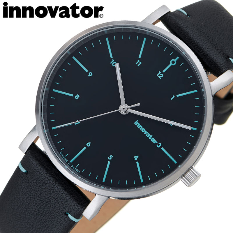 【ポイント10倍UP中！】イノベーター 腕時計 エンケル innovator ENKEL メンズ ブラック 時計 クォーツ IN-0007-HS22 人気 おすすめ おしゃれ レザー ビジネス ファッション シンプル ブランド プレゼント ギフト【正規品】