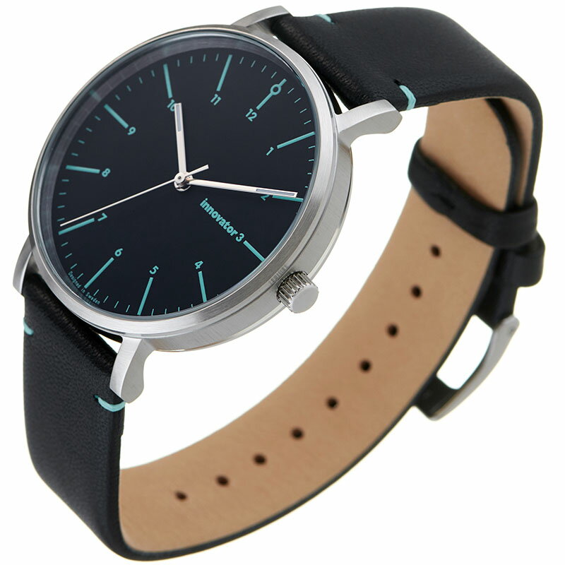【ポイント10倍UP中！】イノベーター 腕時計 エンケル innovator ENKEL メンズ ブラック 時計 クォーツ IN-0007-HS22 人気 おすすめ おしゃれ レザー ビジネス ファッション シンプル ブランド プレゼント ギフト【正規品】