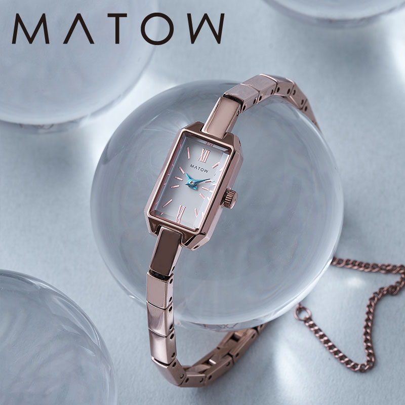 樂天商城 - マトウ 腕時計 MATOW 時計 清月 ミニスクエア Tsuki Collection MINISQUARE レディース 腕時計 ローズゴールド ホワイト クォーツ ronda MW005005 人気 おすすめ おしゃれ ブランド プレゼント ギフト カジュアル ファッション 見やすい 華奢 女性らしい 着け心地