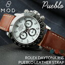 【ROLEX DAYTONA ロレックス デイトナ 対応 ベルト】MOD PUEBLO LEATHER STRAP プエブロ レザー 時計 ベルト カン幅 ラグ幅 20mm 幅 腕時計 革 バンド 革ベルト 本革 ベルト 替えベルト 替えバンド カスタム パーツ イタリアン レザーベルト スーツ 仕事 おすすめ ブランド