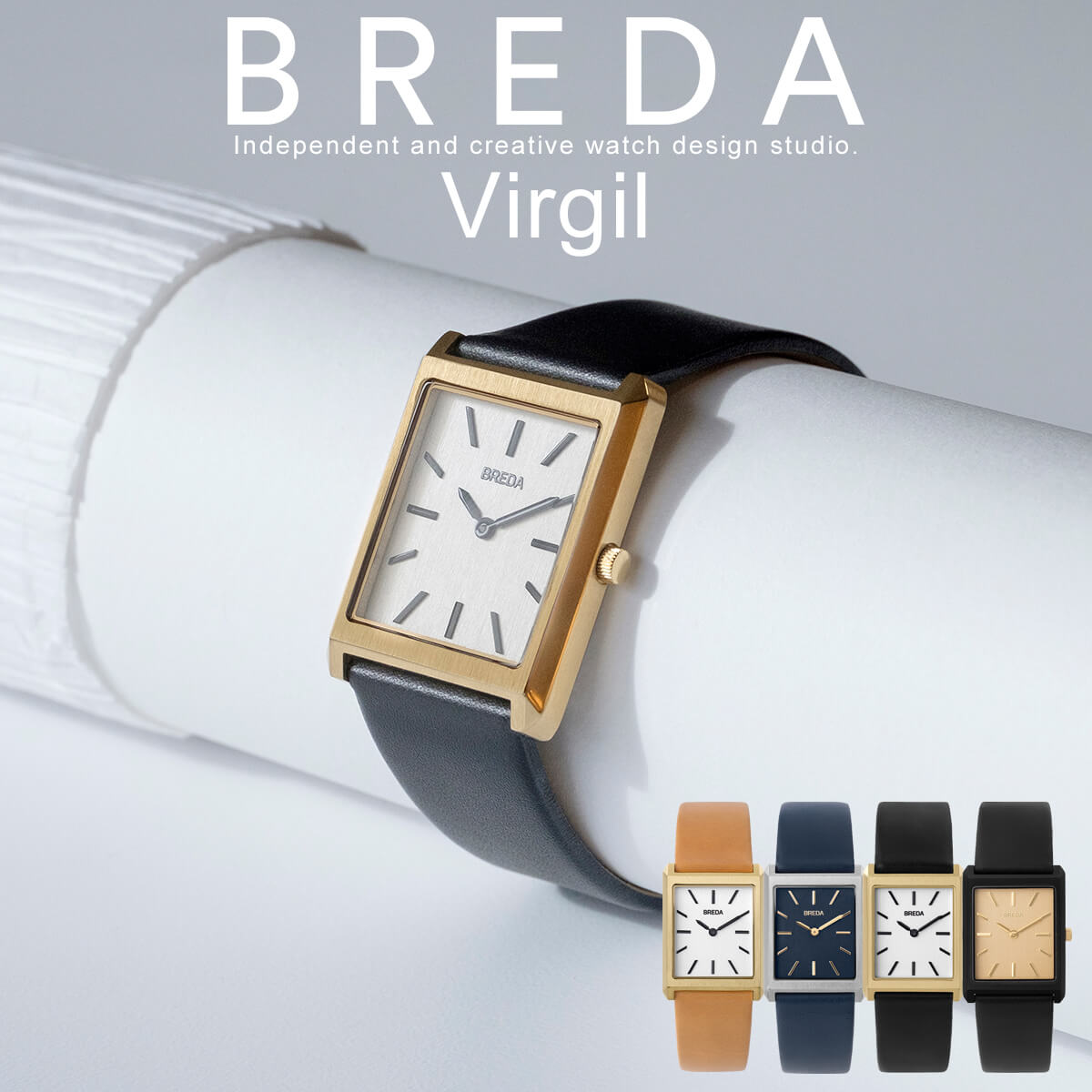 ブレダ 時計 BREDA 腕時計 VIRGIL ヴァージル メンズ レディース 正規品 シンプル シック ミニマル 大人 おしゃれ 人気 クラシカル アンティーク調 ビジネス 四角形 スクエア型 ペア ウォッチ コーデ お揃い 本革 レザー ベルト 就活 就職 冬 新社会人 プレゼント ギフト