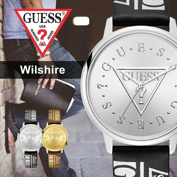 ゲス 腕時計 GUESS 時計 ウィルシャー Wilshire ユニセックス メンズ レディース 正規品 人気 ストリート ブランド 個性的 防水 ファッション スポーツ ？マーク 総柄 派手 ブラウン レザー 革 ペアウォッチ ギフト プレゼント 冬 クリスマス Xmas