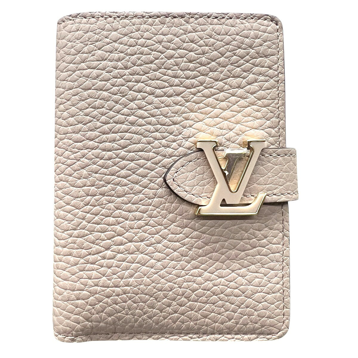 樂天商城 - 【3/31価格改定】LOUIS VUITTON 現行品 展示品級 ルイヴィトン LV ヴェルティカル ウォレット コンパクト ガレ 二つ折り財布 M82198 レザー RFID確認済 ベージュ ライトブルー コンパクトウォレット ミニ ヴィトン 美品 SAランク 中古 鑑定済 ヴィトン財布【定価141,900円】