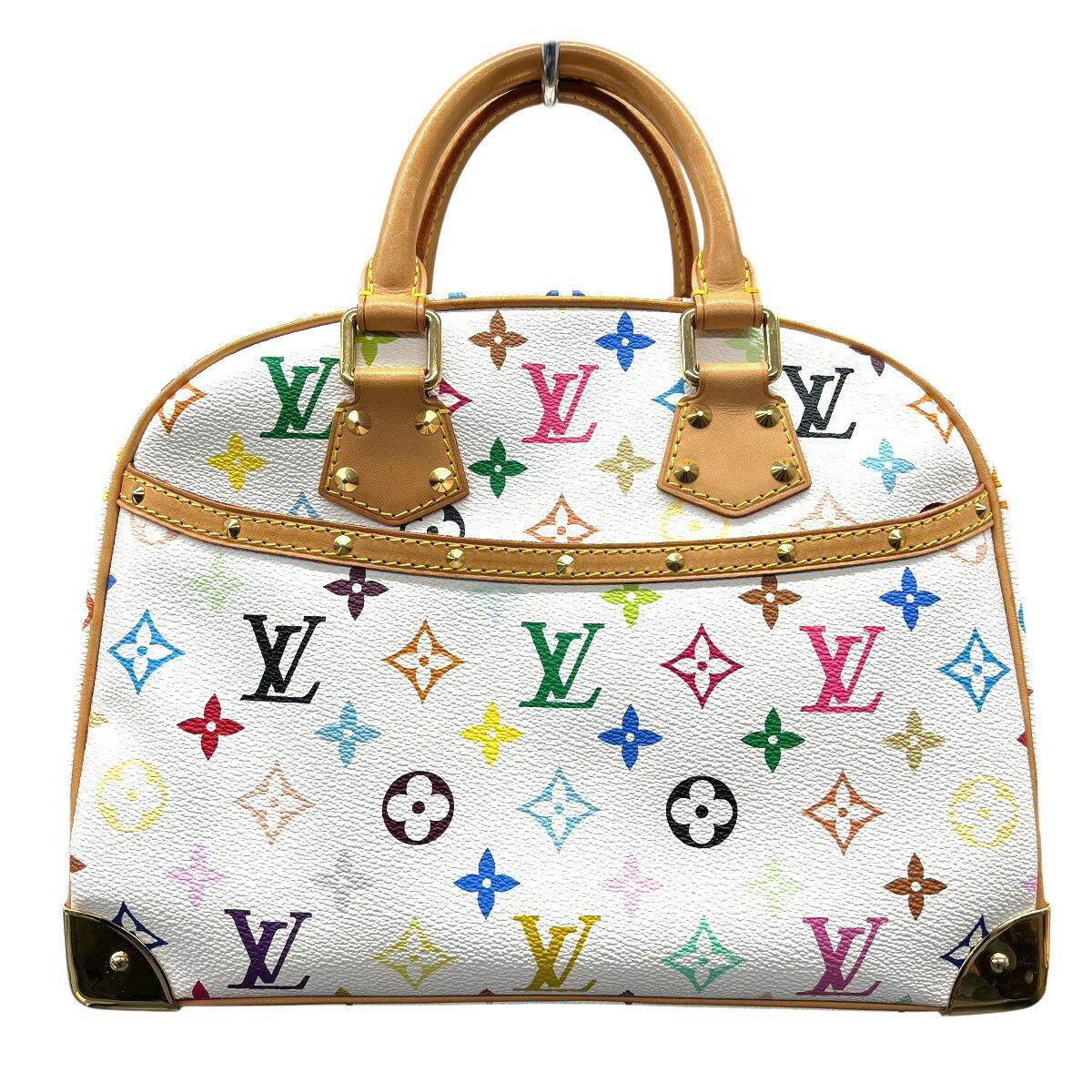 樂天商城 - 【3/31価格改定】LOUIS VUITTON 美品 ルイヴィトン トゥルーヴィル モノグラムマルチカラー ブロン ハンドバッグ M92663 PVC レザー MI1004 ホワイト マルチカラー ミニボストン 村上隆 TM Y2K ヴィンテージ LV ヴィトン ABランク 中古 鑑定済 ヴィトンバッグ