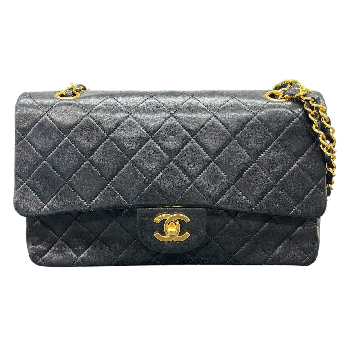 【3/31価格改定】CHANEL シャネル マトラッセ25 ココマーク チェーンショルダーバッグ 1番台シリアル ラムスキン レザー ワンショルダーバッグ セミショルダーバッグ ゴールド金具 ヴィンテージ アンティーク Bランク 鑑定済 中古 シャネルバッグ【高騰中!!】