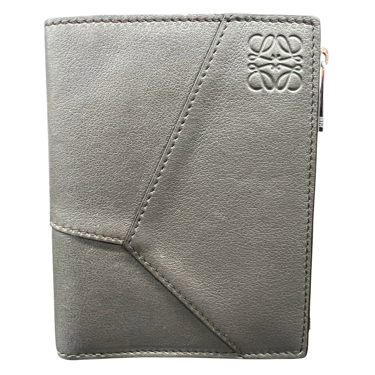 樂天商城 - 【4/21価格改定】LOEWE 展示品級 ロエベ PUZZLE EDGE SLIM COMPACT WALLET パズル エッジ スリム コンパクトウォレット 二つ折り財布 C510W73X02 レザー グレー ミニウォレット 美品 SAランク 中古 鑑定済 ロエベ財布