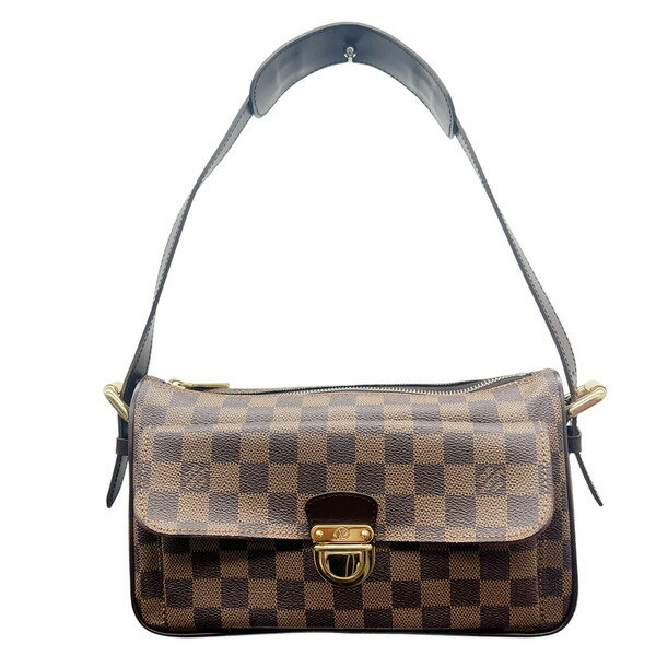 樂天商城 - LOUIS VUITTON 美品 ルイヴィトン ラヴェッロ GM ダミエ エベヌ ショルダーバッグ N60006 PVC レザー TH0056 ブラウン ワンショルダーバッグ セミショルダーバッグ LV ヴィトン ABランク 中古 鑑定済 ヴィトンバッグ
