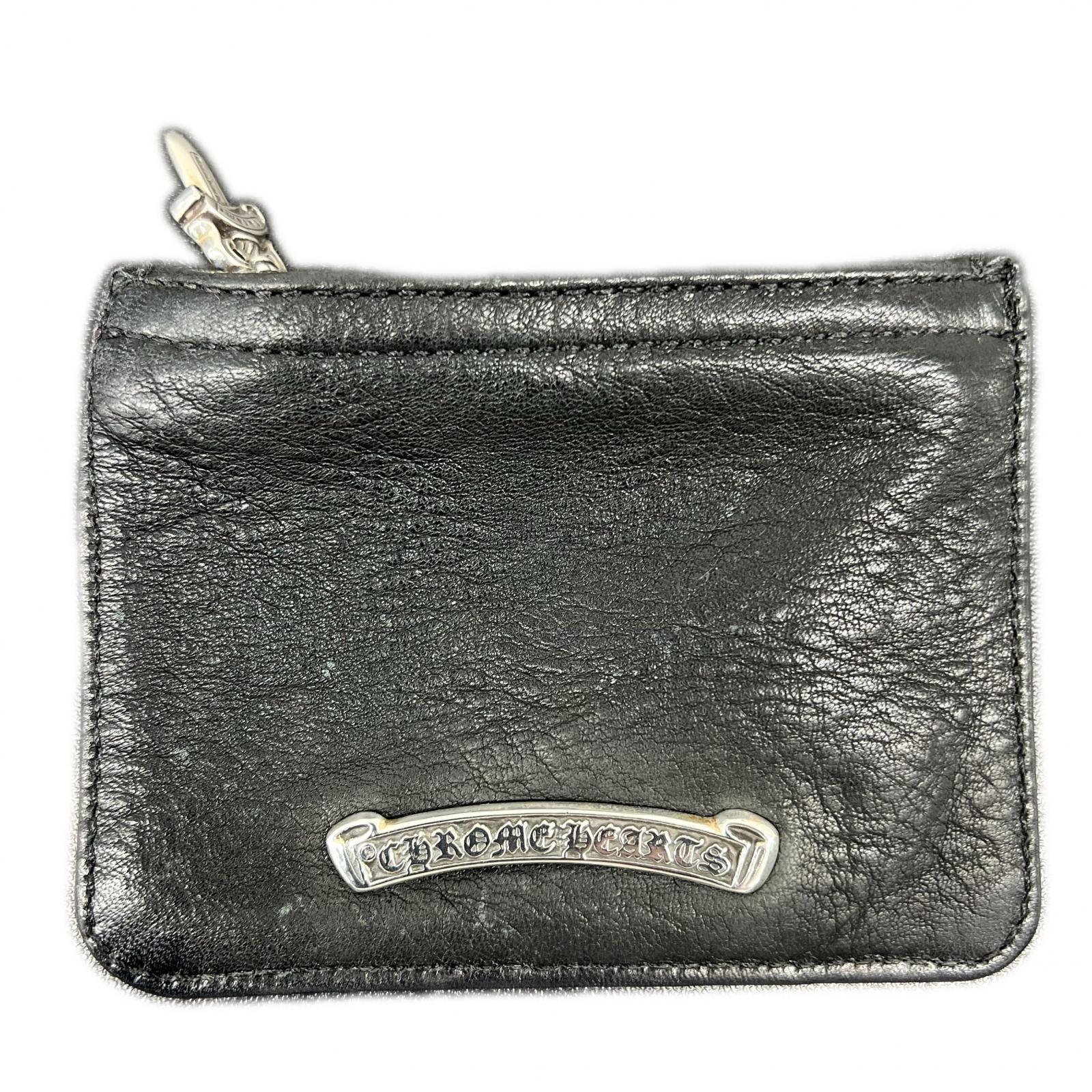 Rakuten - CHROME HEARTS 美品 クロムハーツ ZPR CHNG ジッパーチェンジパース スクロールラベル ダガー ブラック ヘビーレザー コインケース 小銭入れ クロム ABランク 中古 鑑定済 クロム財布