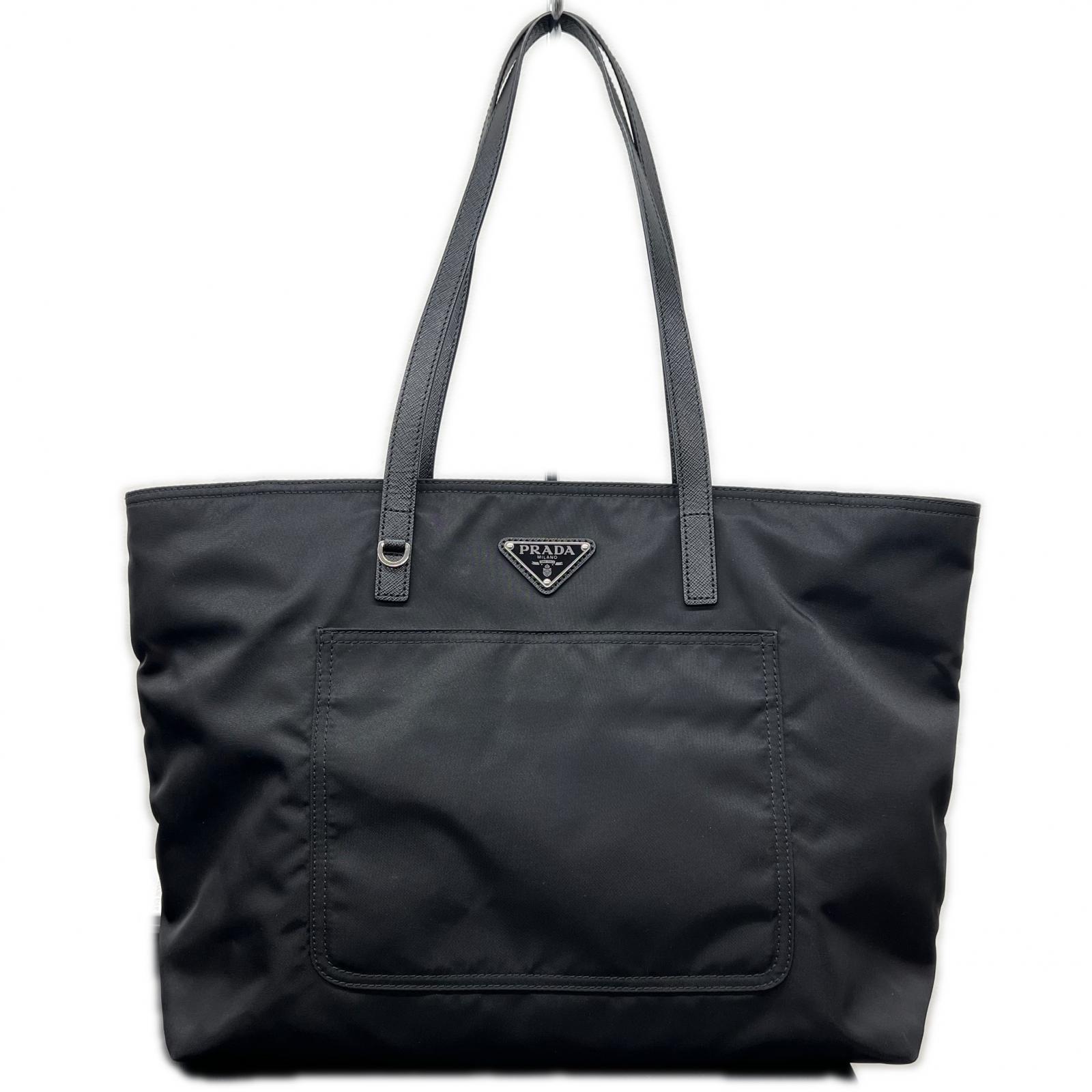 乐天商城 - PRADA 極美品 プラダ リエディション Re-Edition 1978 ミディアム Re-Nylon x サフィアーノレザー トートバッグ 1BG052 RFID確認済 ハンドバッグ 肩掛け Aランク 鑑定済 プラダバッグ