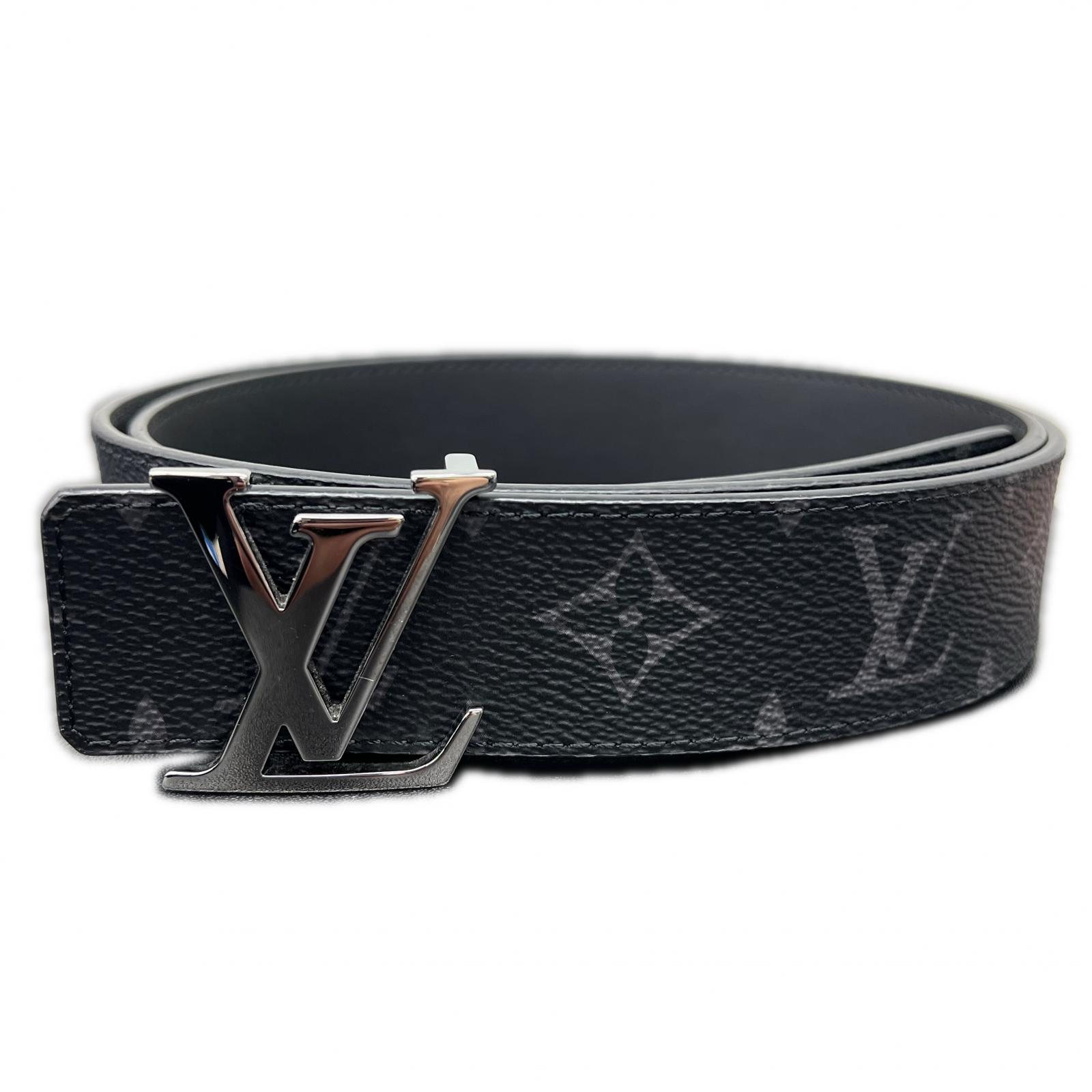 Rakuten - LOUIS VUITTON 極美品 ルイヴィトン サンチュール LV イニシャル 40MM モノグラムエクリプス ベルト M0450 PVC レザー JJ3293 2023年 ブラック #90/36 Aランク 中古 鑑定済