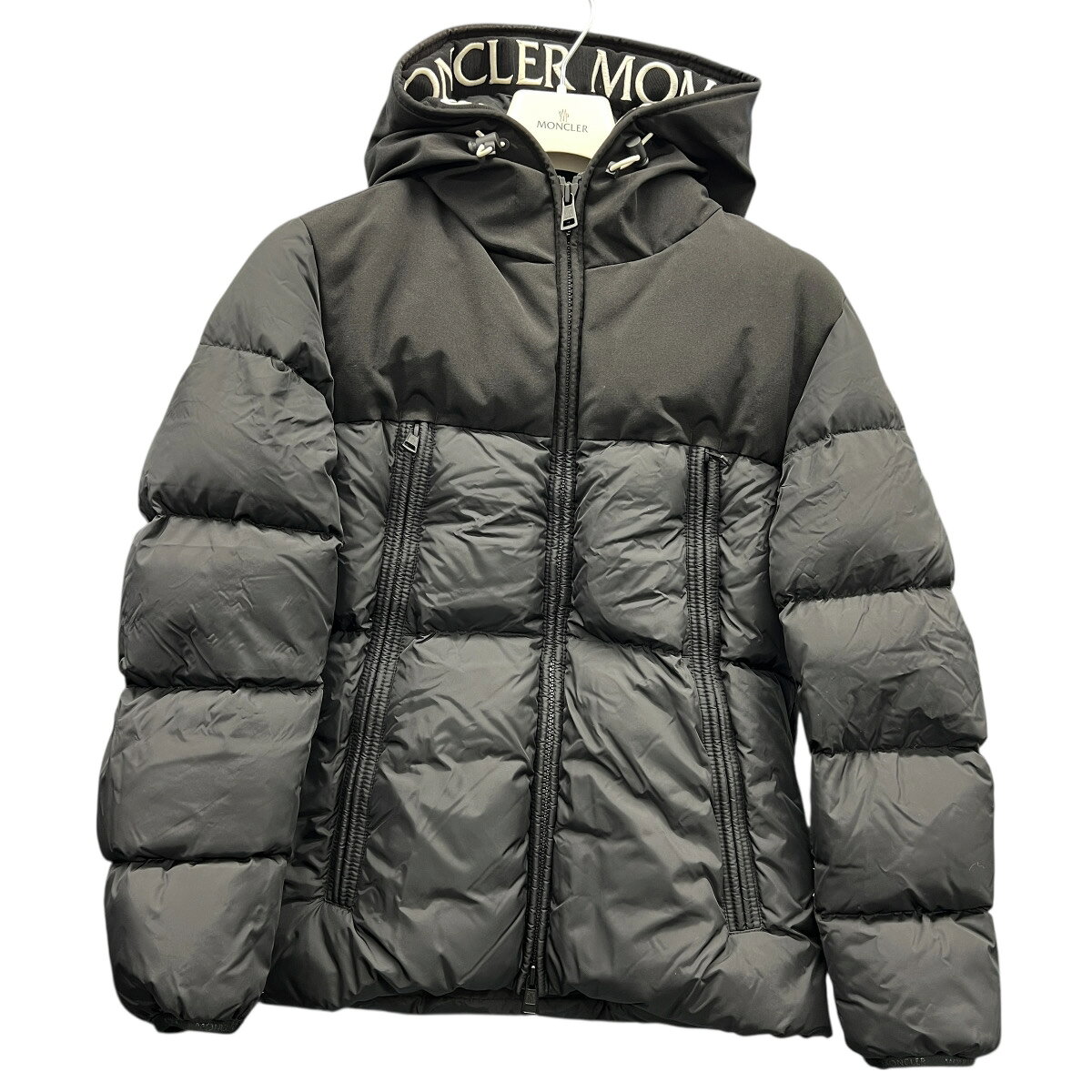 樂天商城 - MONCLER 美品 モンクレール 2018年 MONTCLAR モンクラー 41320 ダウンジャケット ナイロン フェザー ブラック サイズ0 ロゴ ダウンパーカー コミックタグ アニメタグ ABランク 中古 鑑定済 モンクレールダウン