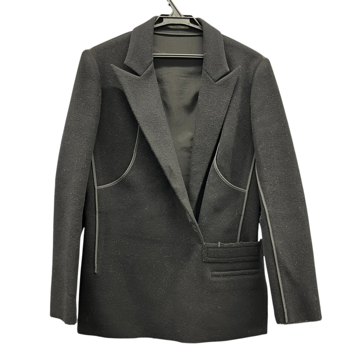 乐天商城 - Yohji Yamamoto 希少 極美品 ヨウジヤマモト WRAP JACKET ラップジャケット 変形ジャケット FZ-J09-804 ウール シルク 切替 レディース ブラック Aランク 中古 鑑定済 ヨウジジャケット