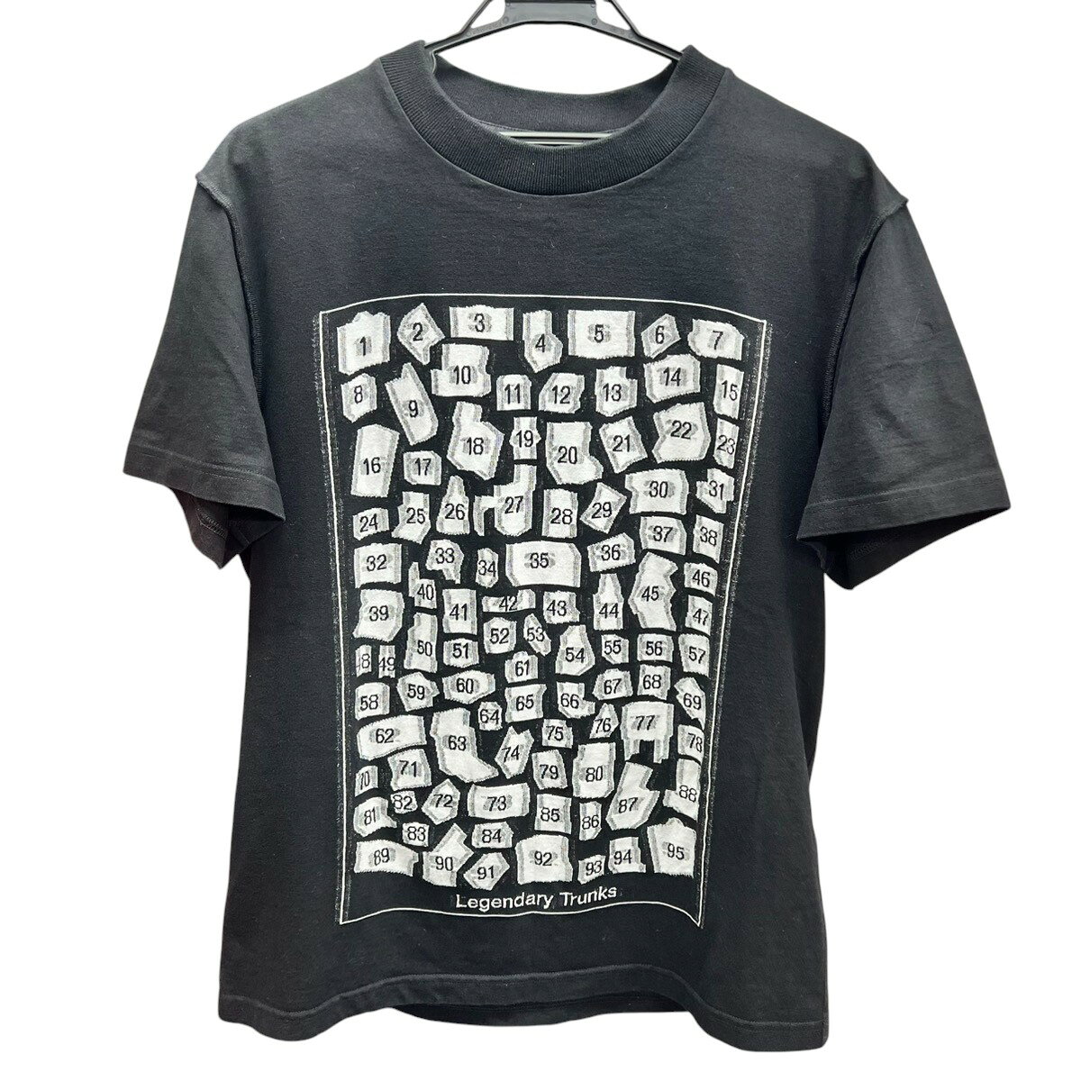 Rakuten - 【楽天スーパーSALE】LOUIS VUITTON 美品 ルイヴィトン 22AW レジェンダリートランク 半袖 Tシャツ RM222V NS3 HNY01W コットン ブラック ホワイト #M カットソー トップス LV ABランク 中古 鑑定済