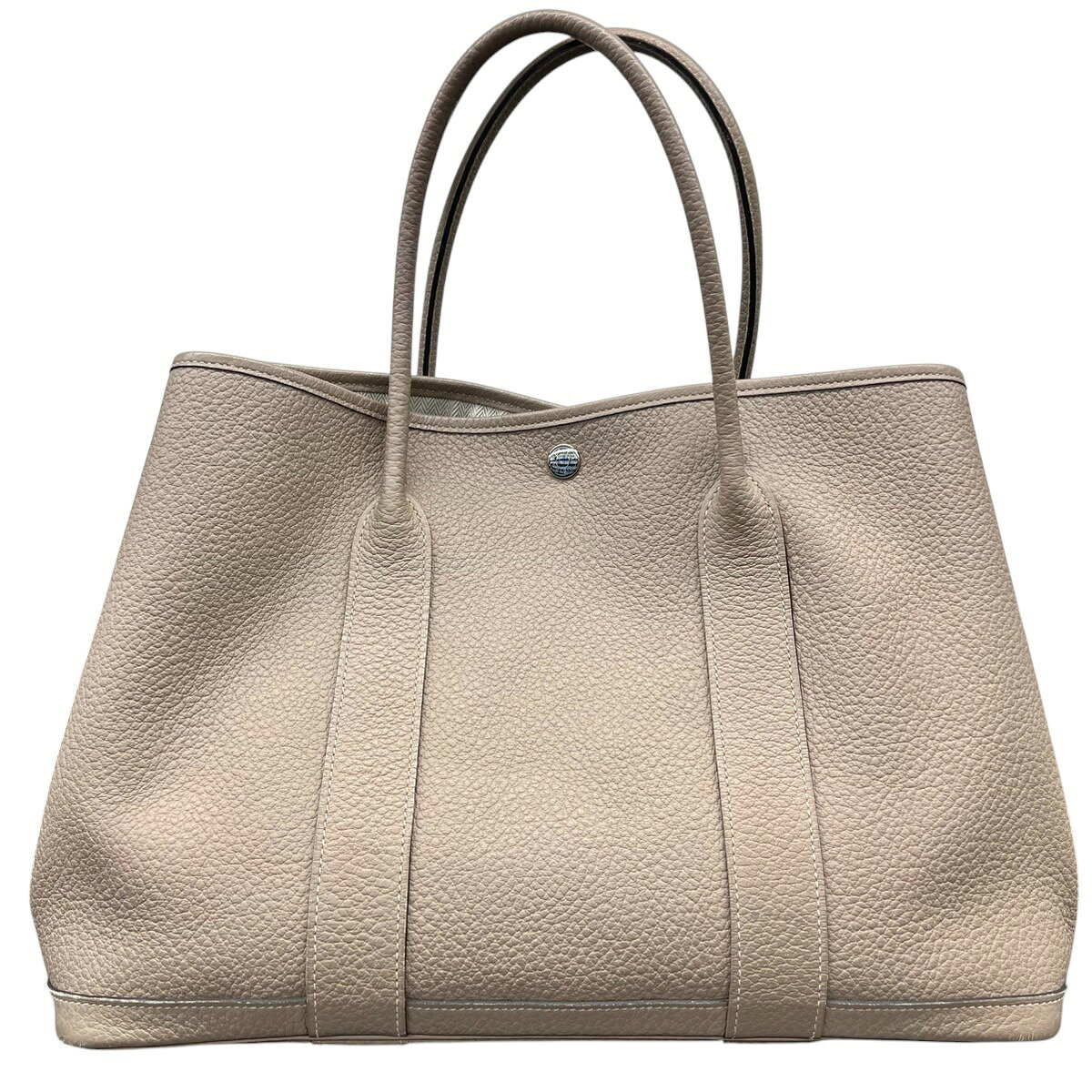 Rakuten - 【楽天スーパーSALE】HERMES 美品 エルメス ガーデンパーティPM 36 トートバッグ トレンチ カントリー A刻印 2017年製造 レザー ベージュ ハンドバッグ 定番 ABランク 中古 鑑定済 エルメスバッグ