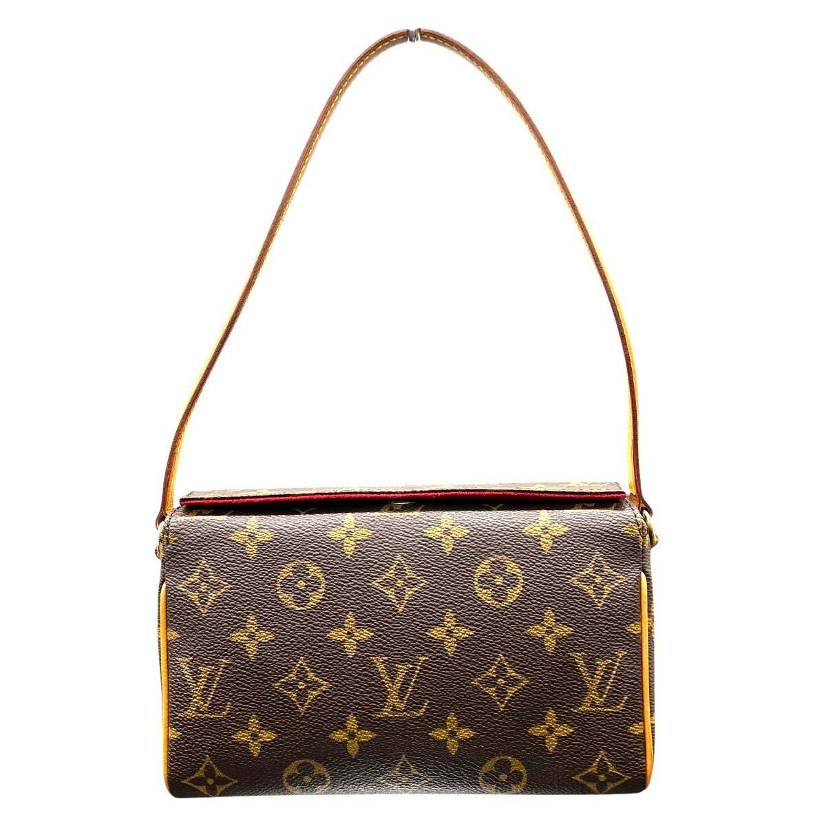 乐天商城 - LOUIS VUITTON 極美品 ルイヴィトン レシタル モノグラム ハンドバッグ M51900 PVC レザー SP0083 ブラウン セミショルダー ワンショルダー ポシェット ヴィンテージ LV ヴィトン Aランク 中古 鑑定済