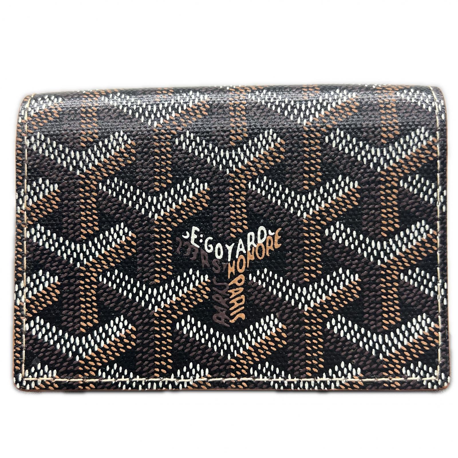 GOYARD 展示品級 美品 ゴヤール マルゼルブ 名刺入れ カードケース ヘリンボーン PVC レ ...