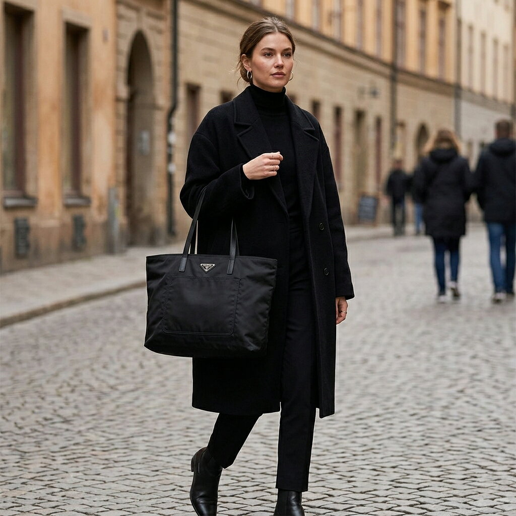 PRADA 極美品 プラダ リエディション Re-Edition 1978 ミディアム Re-Nylon x サフィアーノレザー トートバッグ 1BG052 ICチップ確認済 ナイロン レザー ブラック ハンドバッグ 肩掛け Aランク 鑑定済 プラダバッグ watch-master-10001994 ラグゼル 楽天市場店 サンプル画像2