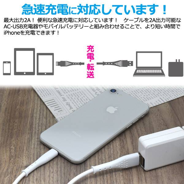 送料無料 iPhone充電ケーブル スマホ充電器 iPhoneXS iPhoneXSMax iPhoneXR iPhoneX iPhone8/8Plus iPhone7 iPhoneSE iPhone6s USB 充電コード iPhone5s 急速充電 USBケーブル 100cm 1m 1メートル 充電器 データ通信 ワイヤー アイフォン アイホン アダプタ 携帯充電器