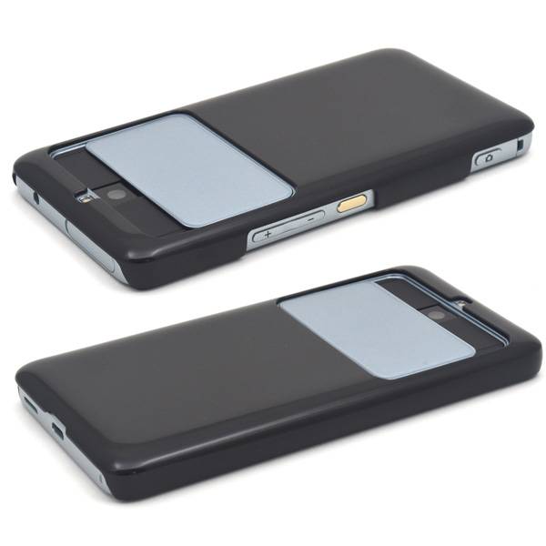 BASIO3 KYV43 スマホケース 黒 ブラックケース ハードケース ケース ベイシオ3 au エーユー 京セラ スマホカバー 携帯ケース 人気 おしゃれ オススメ 無地 シンプル 硬い デコ リメイク デコパージュ 簡単スマホ シニア - 2