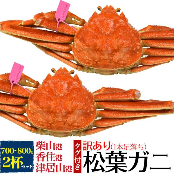 2杯セット 釜茹で松葉ガニ ズワイガニ 約700〜800g ボイル済み 足数1本不足 産地証明タグ付き 2尾 産地直送 マツバガニ 松葉蟹 松葉カニ カニ 蟹 かに ボイル 茹で 山陰 柴山かに 津居山かに 香住かに 兵庫県産 兵庫産 産直 日本海 姿 国内水揚げ お歳暮のサムネイル