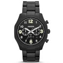 FOSSIL フォッシル Foreman フォアマン FS4864 黒文字盤 5気圧防水 クロノグラフ ブラックメタルバンド メンズ腕時計