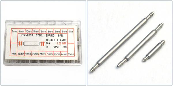 バネ棒セット 腕時計用ベルト交換に ケース用 各12P 18サイズ 8～25mm ばね棒