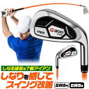 しなるアイアン ゴルフ練習器具 しなるシャフトの練習用アイアン 右利き用 左利き用 ボールが実際に打てる7番アイアンタイプ しなり スイング練習器具 ゴルフ用品...
