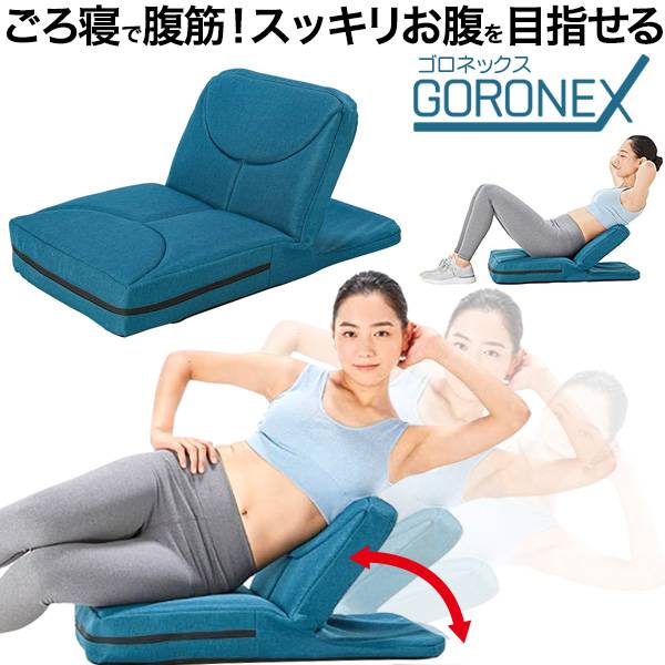 ショップジャパン ゴロネックス GORONEX 座椅子型フィットネスマシン 腹筋マシン 筋トレ ダイエット 骨盤ケア 姿勢矯正 エクササイズ 骨盤クッション 猫背 腰痛 トレーニング イス 椅子 ごろ寝…