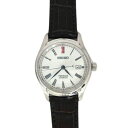 【中古】 SEIKO セイコー メンズ腕時計 PRESAGE SARX061 白 SS/革 756