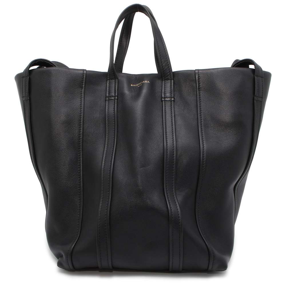 バレンシアガ トートバッグ ランドリー カバ S レザー 491634 BALENCIAGA バッグ 黒 【安心保証】 【中古】 バレンシアガ バッグ バレンシアガ BALENCIAGA BAG