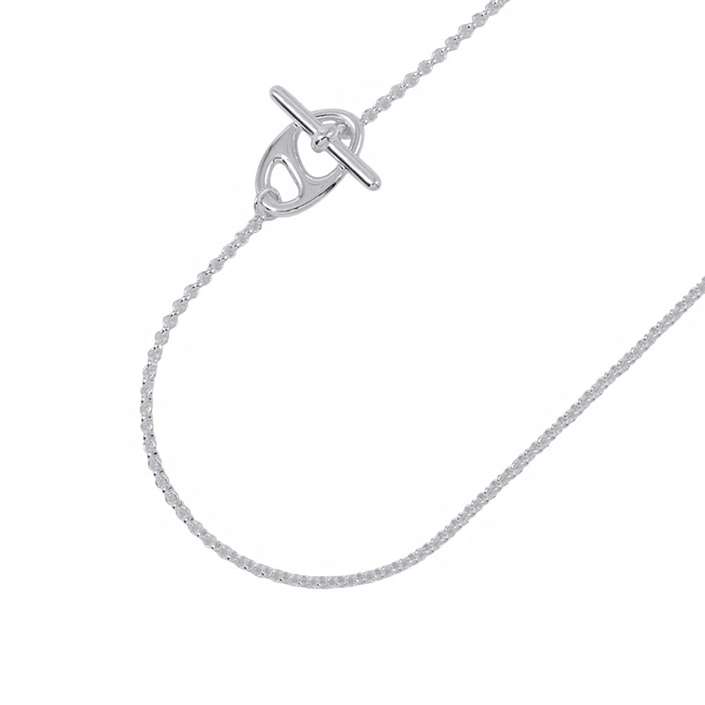 エルメス ネックレス シェーヌダンクル パンク サイズ40 SV925シルバー HERMES ジュエリー 【安心保証】 【中古】 エルメス ネックレス HERMES jewelryのサムネイル