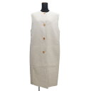 エルメス ロングジレ ウッドボタン ベスト カシミヤ レディースサイズ44 HERMES アパレル 【中古】 エルメス ロングジレ エルメス レディース HER...