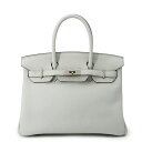 【決算セール開催中!】エルメス バーキン30 ブルーペール/シルバー金具 トリヨンクレマンス U刻印 HERMES Birkin ハンドバッグ 【中古】 エルメス バーキン エルメス バッグ エルメス レディース HERMES Birkin HERMES BAG