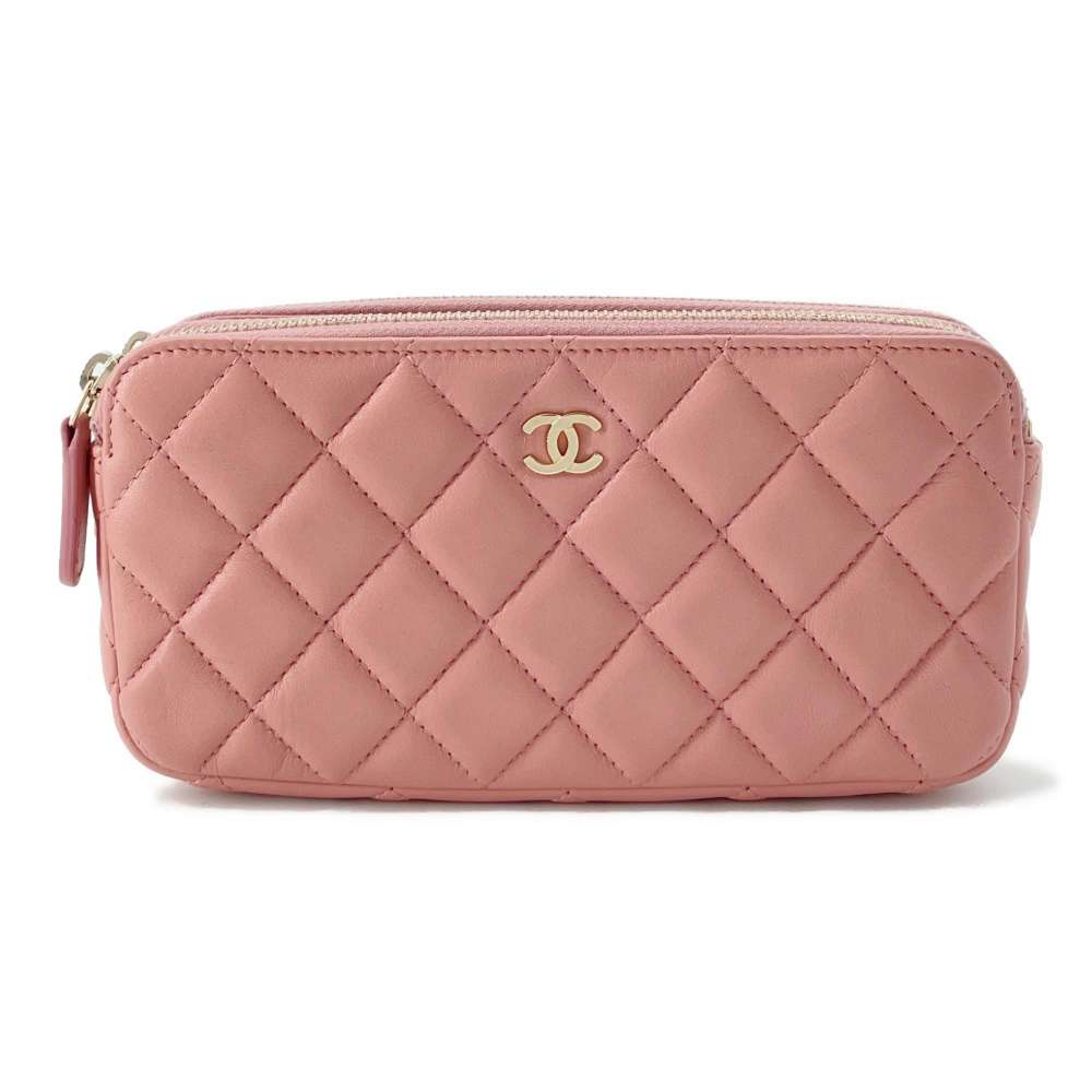 シャネル チェーンウォレット ココマーク マトラッセ ラムスキン A82527 CHANEL ポシェット 財布 【安心保証】 【中古】 シャネル チェーンウォレット 財布 シャネル レディース CHANEL WALLET