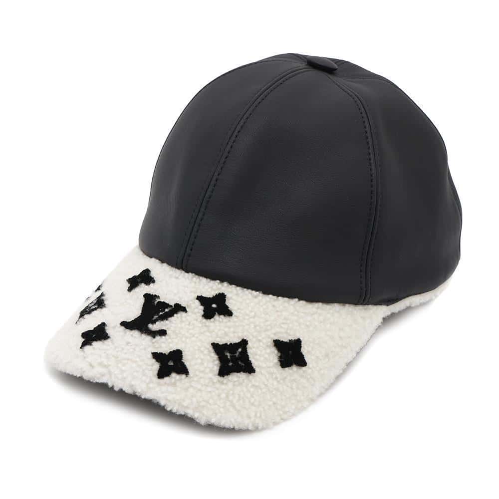 ルイヴィトン キャップ シェアリング サイズM M00493 LOUIS VUITTON ブラック 黒 白 【安心保証】 【中古】 ルイヴィトン キャップ ルイヴィトン LOUIS VUITTON
