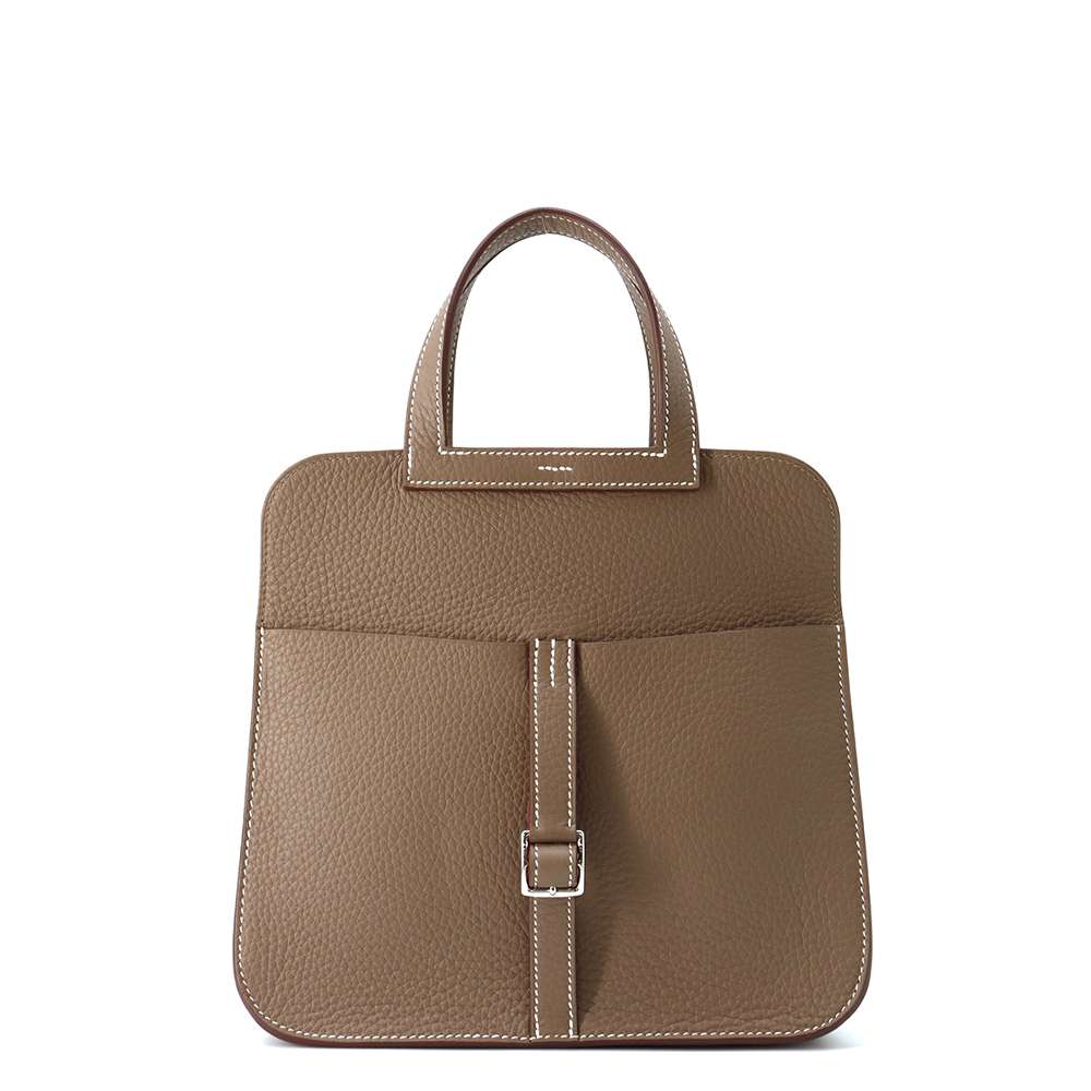 【決算セール開催中！】 エルメス ハンドバッグ アルザン25 エトゥープ/シルバー金具 トリヨクレマンス W刻印 2wayショルダー 【中古】 エルメス バッグ エルメス HERMES BAGのサムネイル