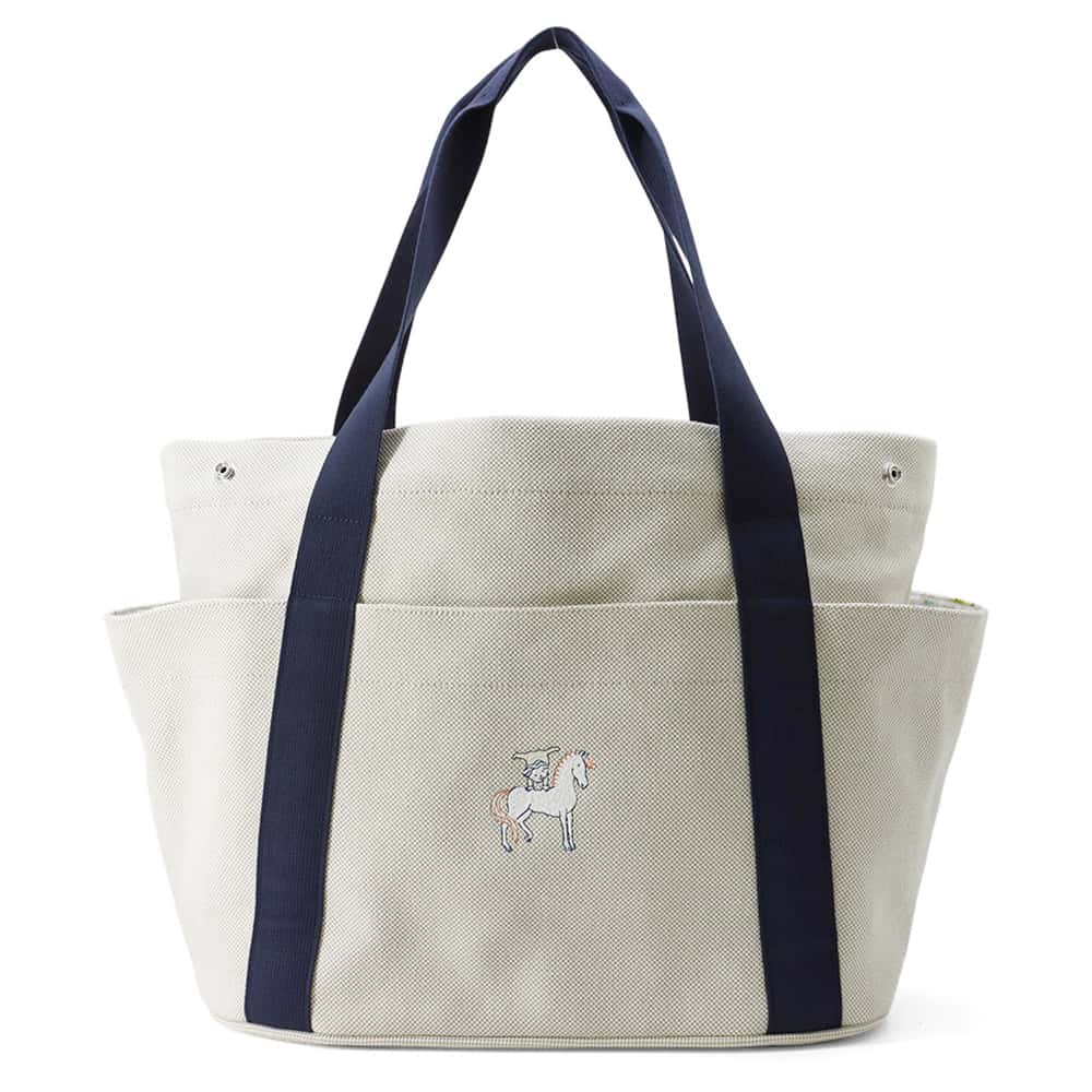 エルメス トートバッグ ガブリオル グリスペール/ネイビー/シルバー金具 トワルアッシュ HERMES マザーズバッグ 【中古】 エルメス マザーズバッグ エルメス ベビー HERMES BAGのサムネイル