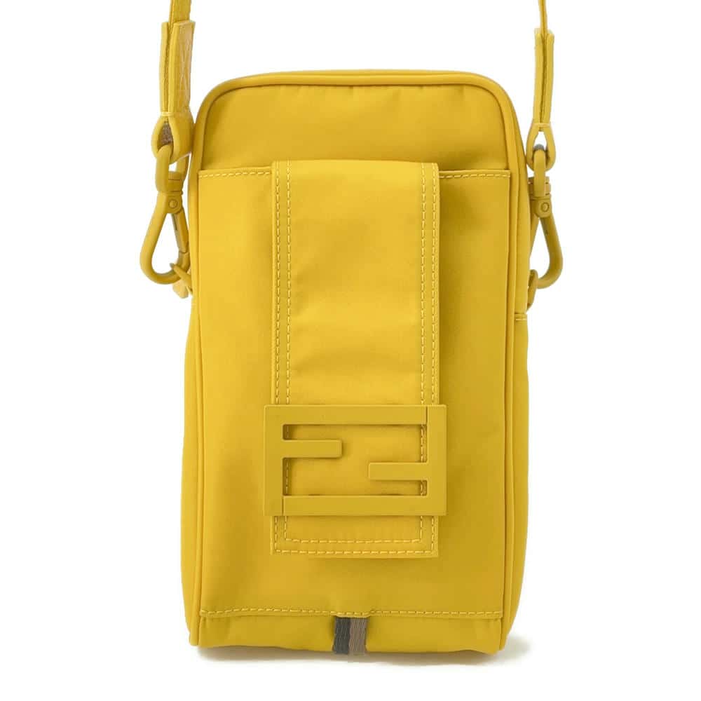 フェンディ フォンホルダー バゲット フォンポーチ ナイロン 7AS056 FENDI スマホケース 【安心保証】 【中古】 フェンディ フォンホルダー FENDI