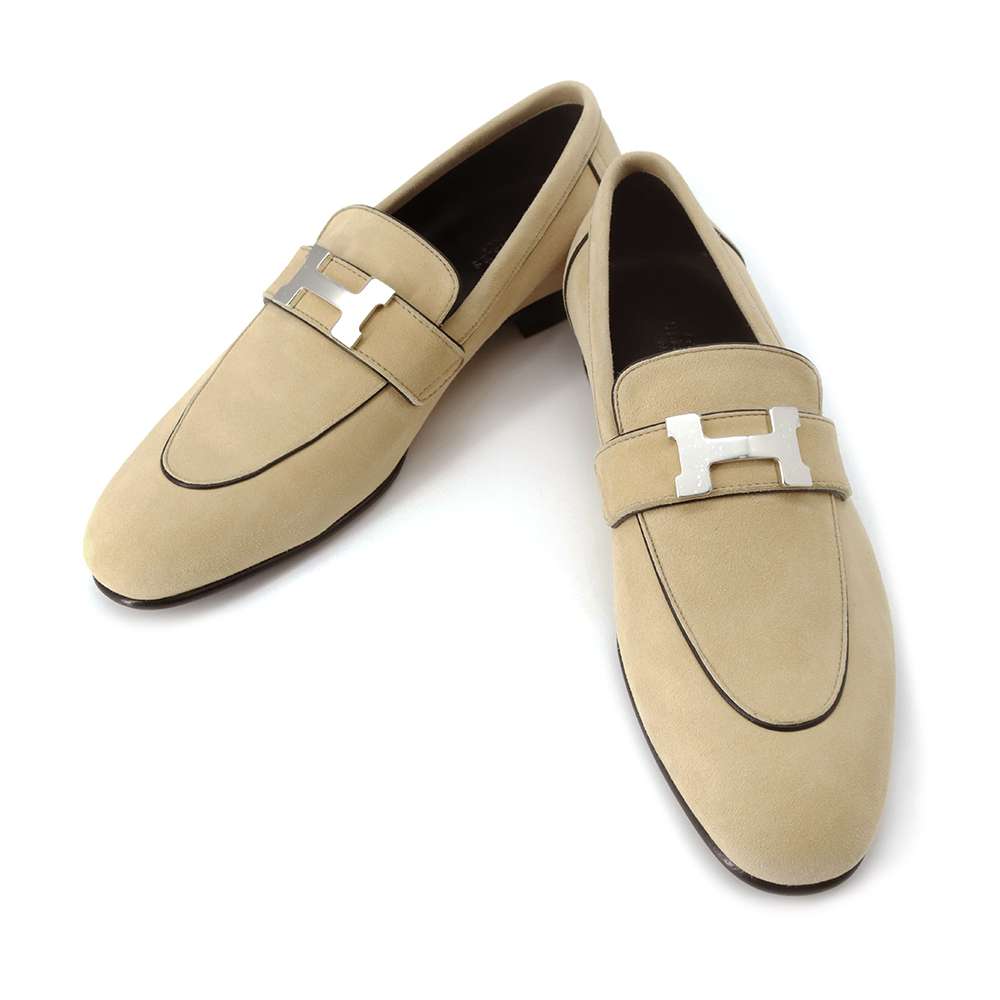 エルメス モカシン パリ スエード レディースサイズ37 HERMES 靴 【安心保証】 【中古】 エルメス 靴 エルメス レディース HERMES