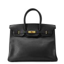 エルメス バーキン35 ブラック/ゴールド金具 アルデンヌ □B刻印 HERMES Birkin ハンドバッグ 黒 【安心保証】 【中古】 エルメス バーキン エルメス バッグ エルメス レディース HERMES Birkin HERMES BAG(4)