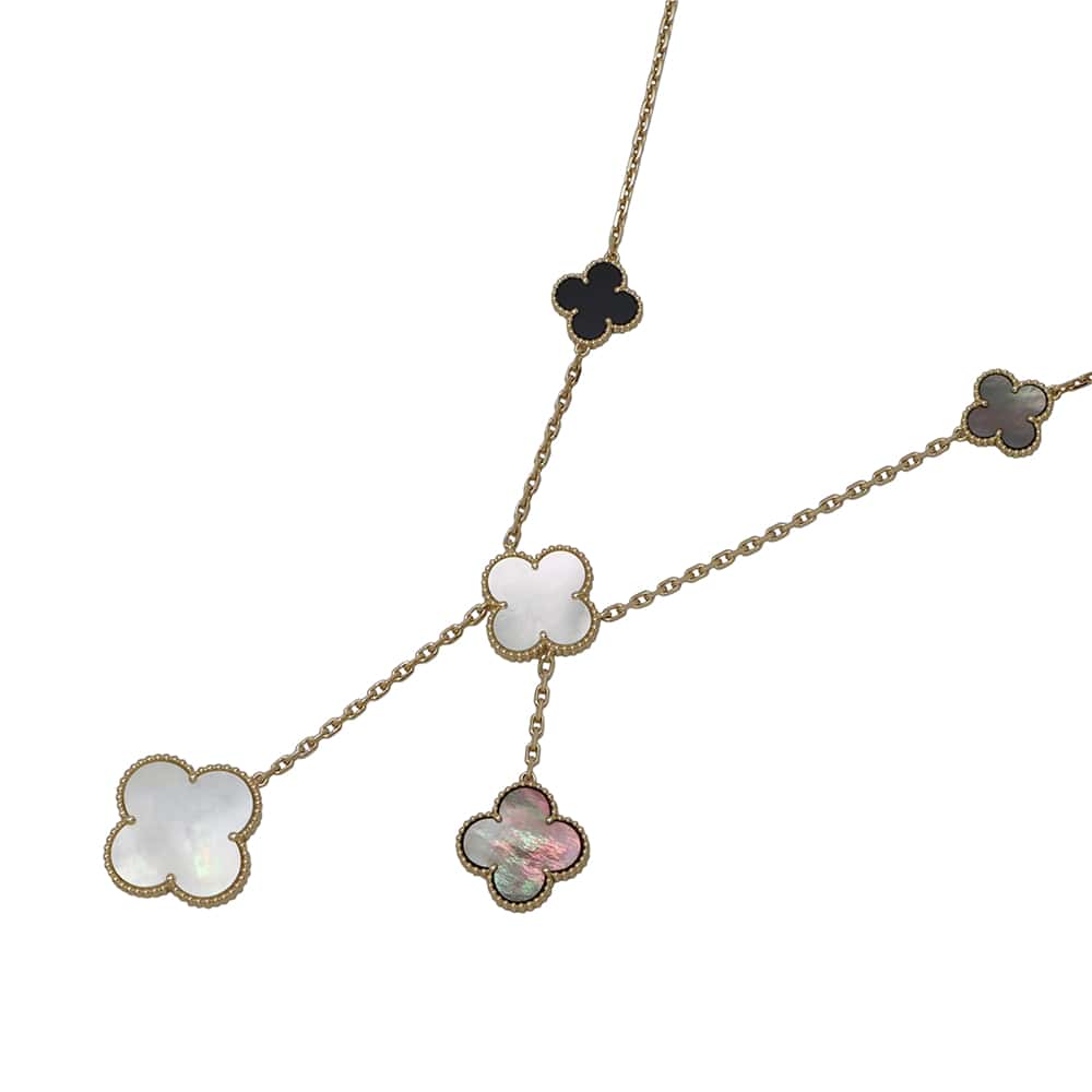 【決算セール開催中！】ヴァンクリーフ&アーペル ネックレス マジック アルハンブラ 6モチーフ オニキス マザーオブパール K18YG VCARD79200 【安心保証】 【中古】 ヴァンクリーフ&アーペル アルハンブラ ロングネックレス Van Cleef & Arpels ヴァンクリ 中古のサムネイル