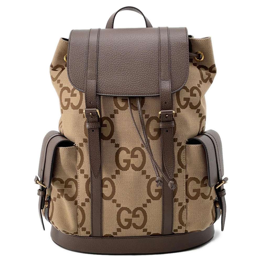 グッチ リュック ジャンボGG キャンバス レザー 678829 GUCCI メンズ リュックサック 【中古】 グッチ バックパック グッチ メンズ GUCCI BAG