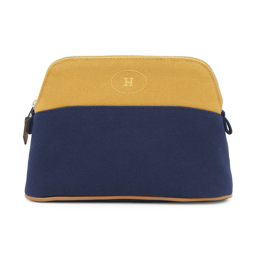 エルメス ポーチ ボリードポーチ ミニ イエロー/ネイビー/シルバー金具 HERMES 小物入れ 【中古】 エルメス 小物入れ エルメス メイクポーチ HERMESのサムネイル