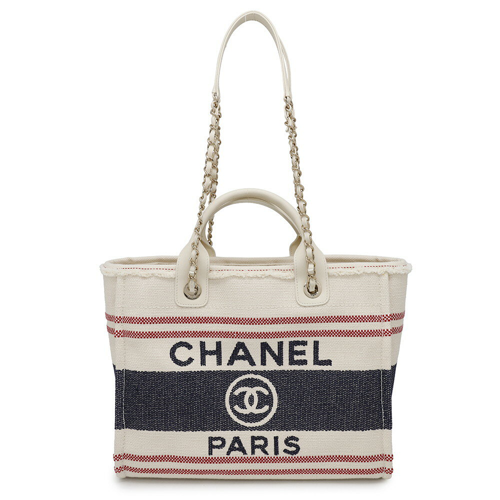 シャネル トートバッグ ドーヴィル ショッピングバッグ キャンバス AS3351 CHANEL アイボリー 【中古】 シャネル バッグ レディース CHANEL BAGのサムネイル