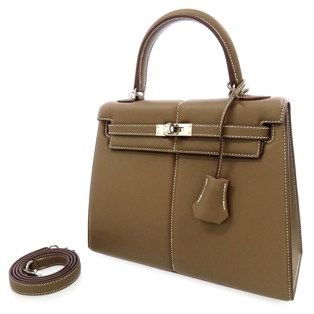エルメス ハンドバッグ ケリー25 外縫い パデット エトゥープ/シルバー金具 スイフト U刻印 2way 【中古】 エルメス ケリー エルメス バッグ エルメス レディース HERMES Kelly HERMES BAGのサムネイル